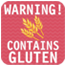 warning gluten